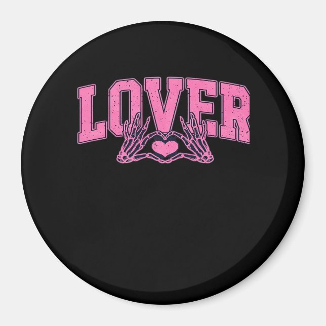 Schriftart mit Skeletthandschuhen klassisch Magnet (Vorne)