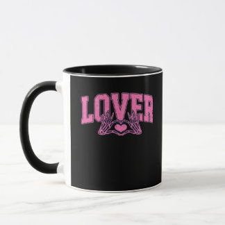 Schriftart mit Skeletthandschuhen klassisch Tasse