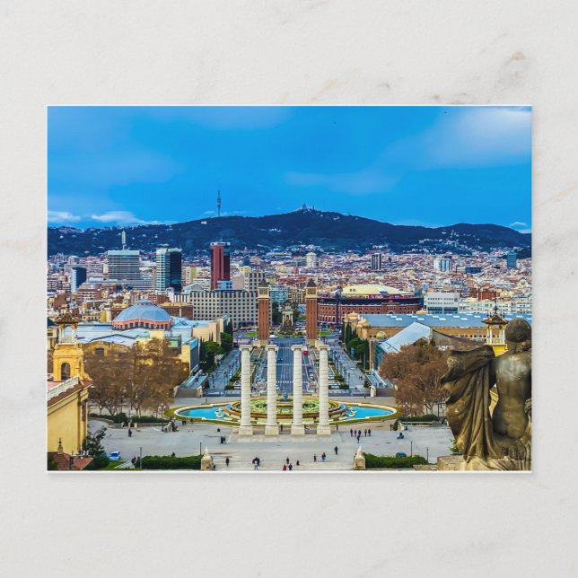 Schriftart Montjuic, Barcelona Postcard Postkarte (Vorderseite)