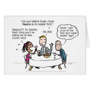 Schriftart-Nerd-Tabellenkarte für Verfasser u.