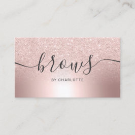 Schriftart Rose Gold Glitzer Metallfolie Visitenkarte