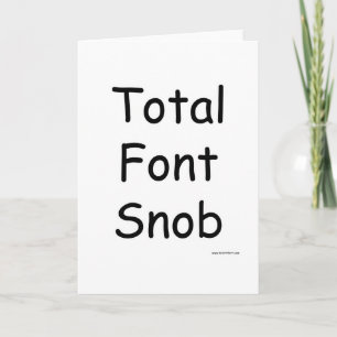 Schriftart Snob insgesamt Karte