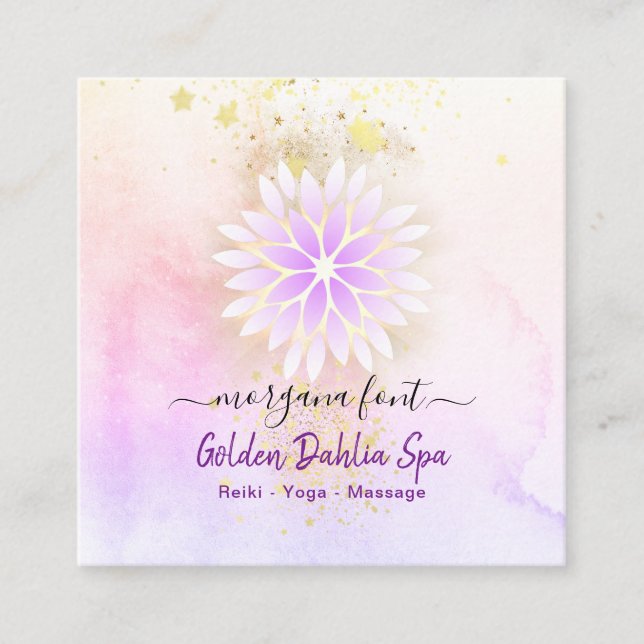 *~ Schriftart Test  Morgana Schriftart  Quadratische Visitenkarte (Vorderseite)