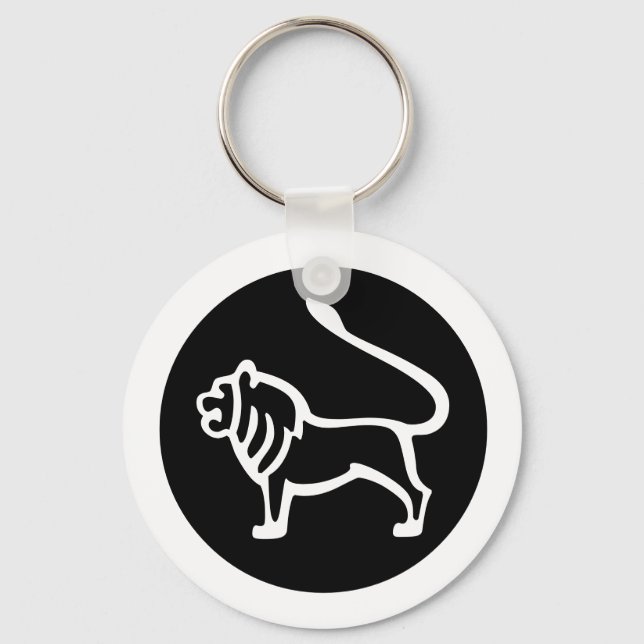 Schriftart Zodiac: LEO + Ihre Farben und Ideen Schlüsselanhänger (Vorderseite)