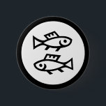 Schriftart Zodiac: PISCES   Ihre Farben und Ideen Button<br><div class="desc">Funny and hübsch Ideas by EDDA Froehlich / EDDArt | Es ist leicht für Ihren Anlass angepasst, indem Sie eigene Symbole, Hintergründe, Textdetails, Schriftart Stil, Schriftart und Farbe hinzufügen. | Für weitere Ideen, Designs und Produkte können Sie mich kontaktieren: contact@eddart.de oder schauen Sie hier: www.zazzle.com/eddartshop* und hier: www.zazzle.de/eddartiful* | Zodiac-Schriftart-Symbol:...</div>