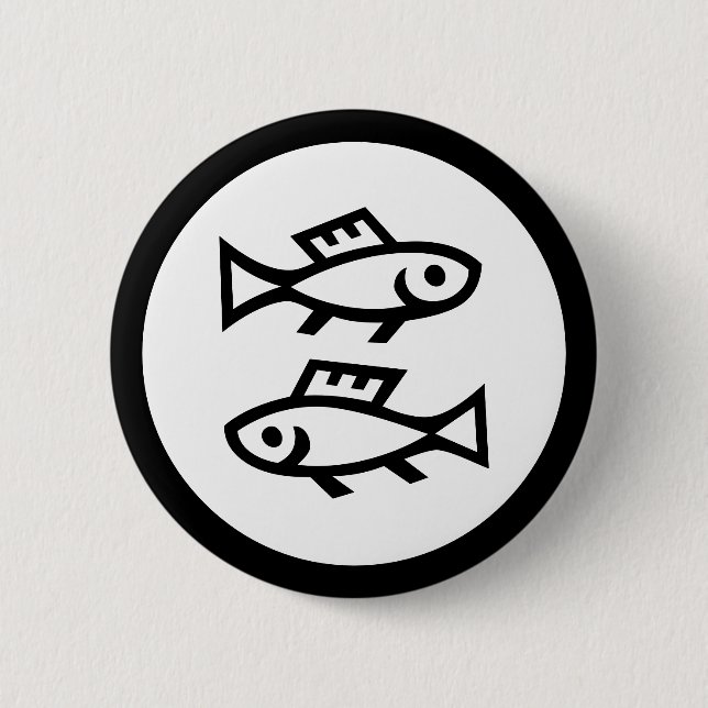 Schriftart Zodiac: PISCES + Ihre Farben und Ideen Button (Vorderseite)