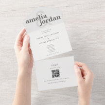 Schrifteditorial für All-In-One-Hochzeits-Einladun