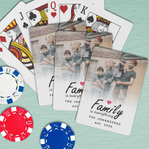 Schriftfamilie ist alles Moderne benutzerdefiniert Spielkarten