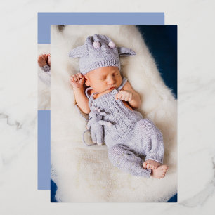 Schriftliche Baby-Geburtsanzeigen Folieneinladung