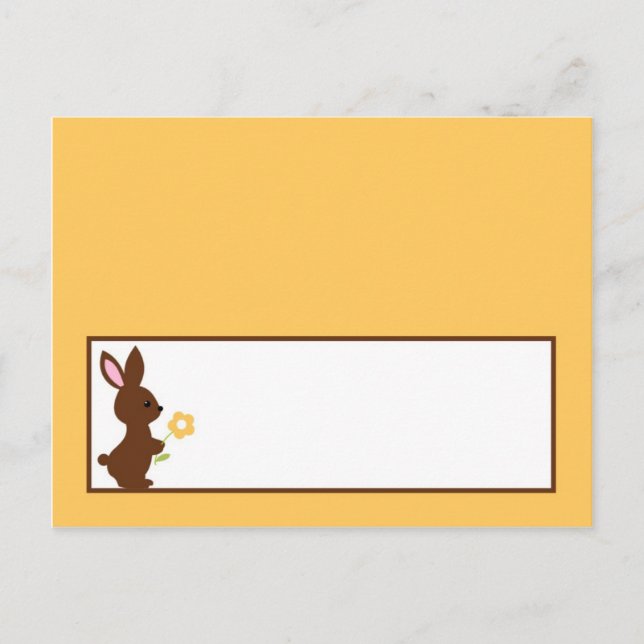 Schriftliche Platzkarte Forest Friends Bunny Postkarte (Vorderseite)