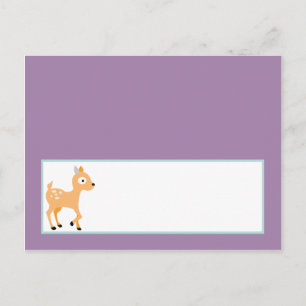 Schriftliche Platzkarte Furry Woodland Tiere Postkarte