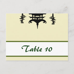 Schriftliche Platzkarte Japanischer Grüner Hügel T Postkarte