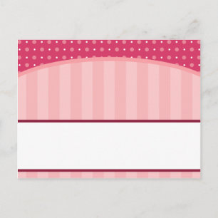 Schriftliche Platzkarte liebt Vögel Rosa Streifen/ Postkarte