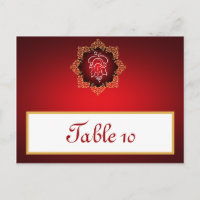 Schriftliche Platzkarte Lord Ganesha/Hindu Red Spi