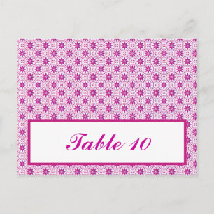 Schriftliche Platzkarte Magenta Lila Formal Blume Postkarte