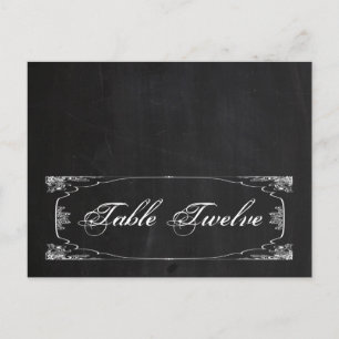 Schriftliche Platzkarte Modernes Chalkboard Vintag Postkarte