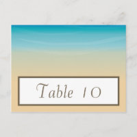 Schriftliche Platzkarte Ocean Beach Shore Seashell