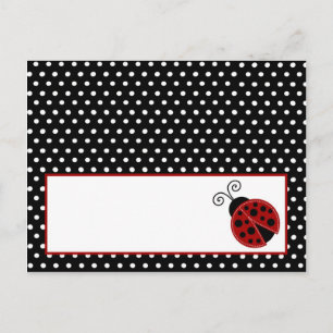 Schriftliche Platzkarte Red Ladybug Postkarte