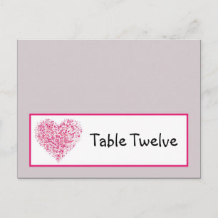 Schriftliche Platzkarte Rosa Blumenblätter Blume R Postkarte