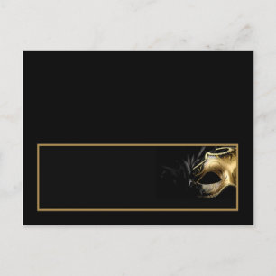 Schriftliche Platzkarte Sweet 16 Gold Black Postkarte