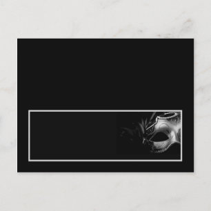 Schriftliche Platzkarte Sweet 16 Silver Black Postkarte