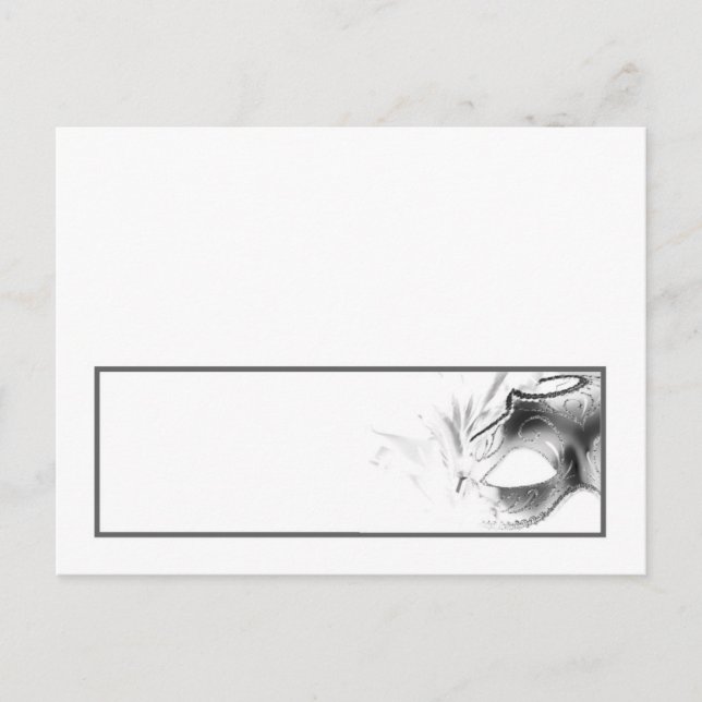 Schriftliche Platzkarte Sweet 16 Silver White Part Postkarte (Vorderseite)