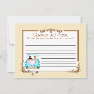 Schriftliche Ratenkarte nur Verheirateten Paar got Hinweiskarte