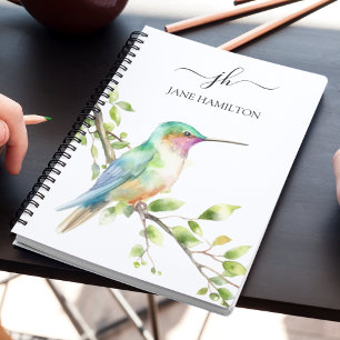 Schriftmonogramm Kolibri Notizblock