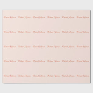 Schriftname Handschrift Elegant Schlicht Einfach Geschenkpapier