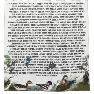 Schrifts-Gebets-Vogel-Tier-Duschvorhang Duschvorhang