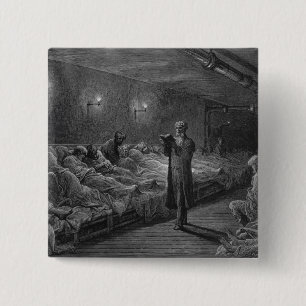 Schrifts-Leser in einem Nachtschutz Button