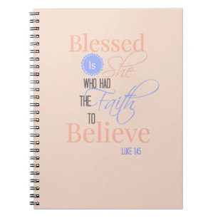 Schrifts-Zeitschrift Blessed ist sie, die Glauben Notizblock