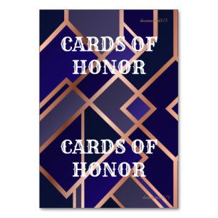 Schriftskarten für Spiel Tischnummer