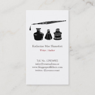 Schriftsteller Autor Elegant Professionell Minimal Visitenkarte