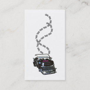 Schriftsteller Autor mit Vintage-Schreibmaschine Visitenkarte