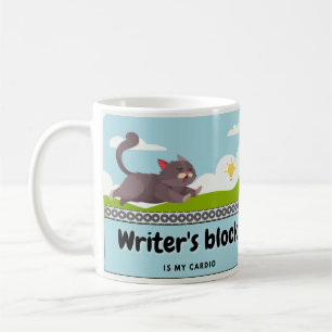 Schriftsteller-Block: Comic-Strip des Unglaublich Kaffeetasse
