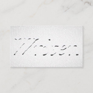 Schriftsteller "Embossed Looking" Grafik Visitenkarte