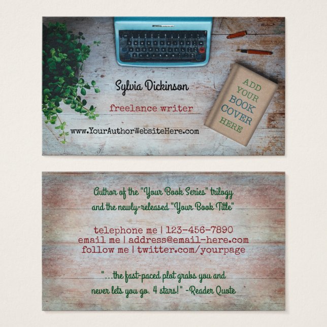 Schriftsteller, Freelance Writer mit Buchabdeckung (Vorne & Hinten)