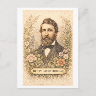 Schriftsteller Henry David Thoreau im Vintage-Stil Postkarte