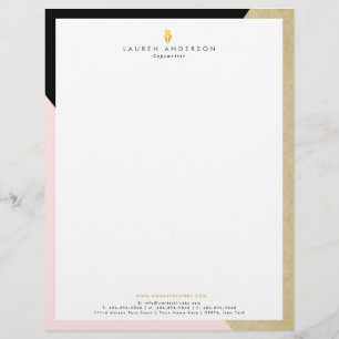 Schriftsteller Letterhead Elegant Moderne Stationä Briefbogen