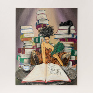 Schriftsteller Mädchen Fantasy-Puzzle - Malerei Puzzle