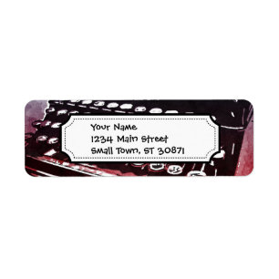 Schriftsteller mit Schreibmaschine Blue Red Pop Ar