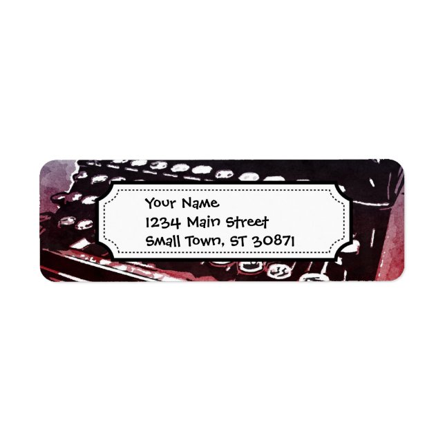 Schriftsteller mit Schreibmaschine Blue Red Pop Ar (Vorne)