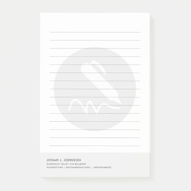 Schriftsteller oder Notar | Minimalistischer Stil Post-it Klebezettel (Vorderseite)
