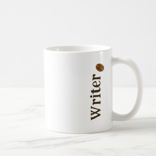 Schriftsteller Periode mit Kaffeebohnen Schriftste Kaffeetasse (Rechts)