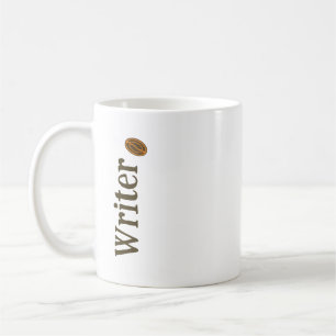 Schriftsteller Periode mit Kaffeebohnen Schriftste Kaffeetasse