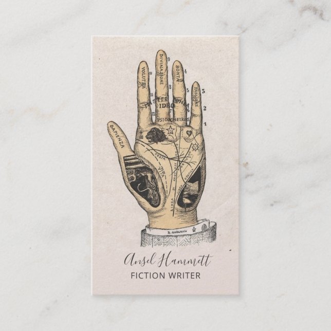 Schriftsteller Poet Visitenkarte (Vorderseite)