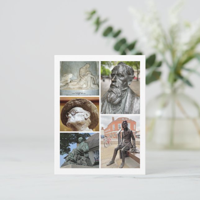 Schriftsteller Postkarte (Stehend Vorderseite)