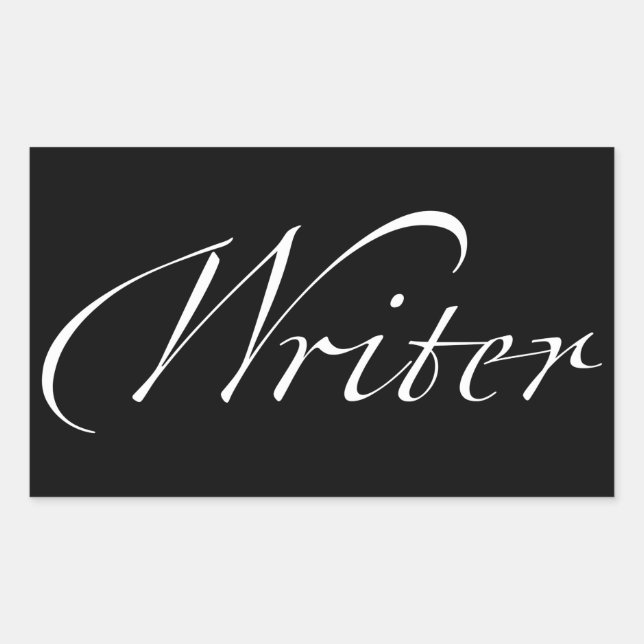 Schriftsteller Rechteckiger Aufkleber (Vorderseite)