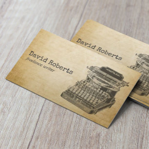 Schriftsteller Redakteur Vintage Schreibmaschine Visitenkarte